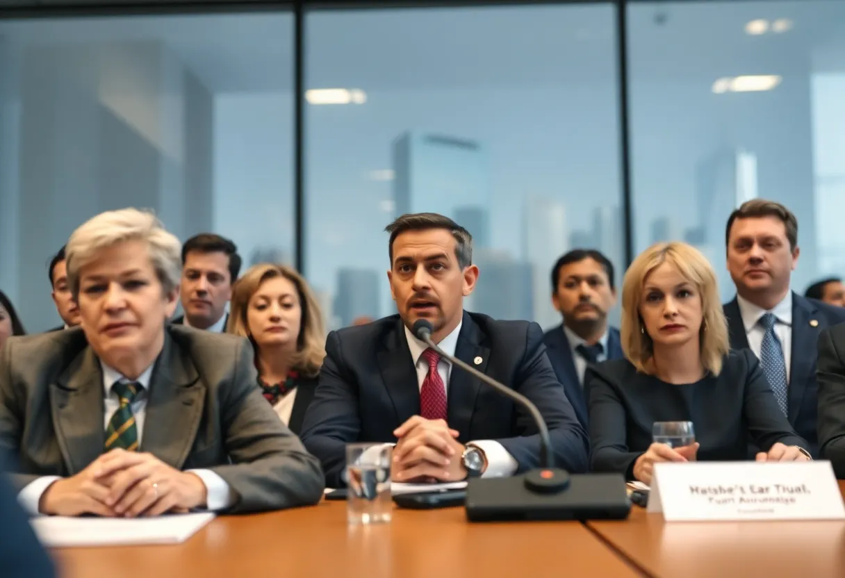 Political meeting in San Antonio discussing community safety