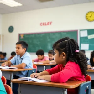 Students engaged in a classroom setting in San Antonio.
