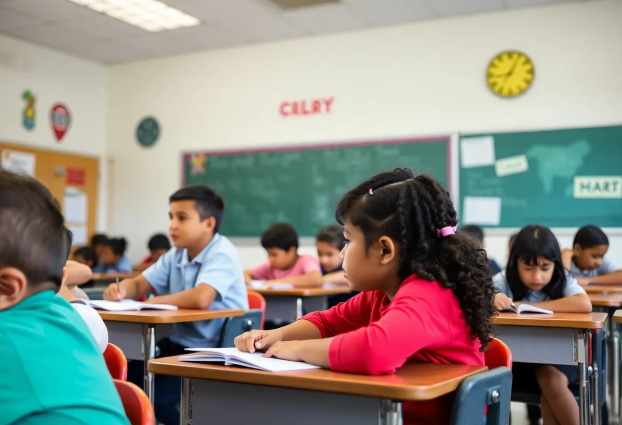 Students engaged in a classroom setting in San Antonio.