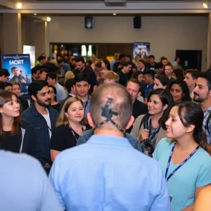 Festival attendees enjoying the San Antonio Film Festival