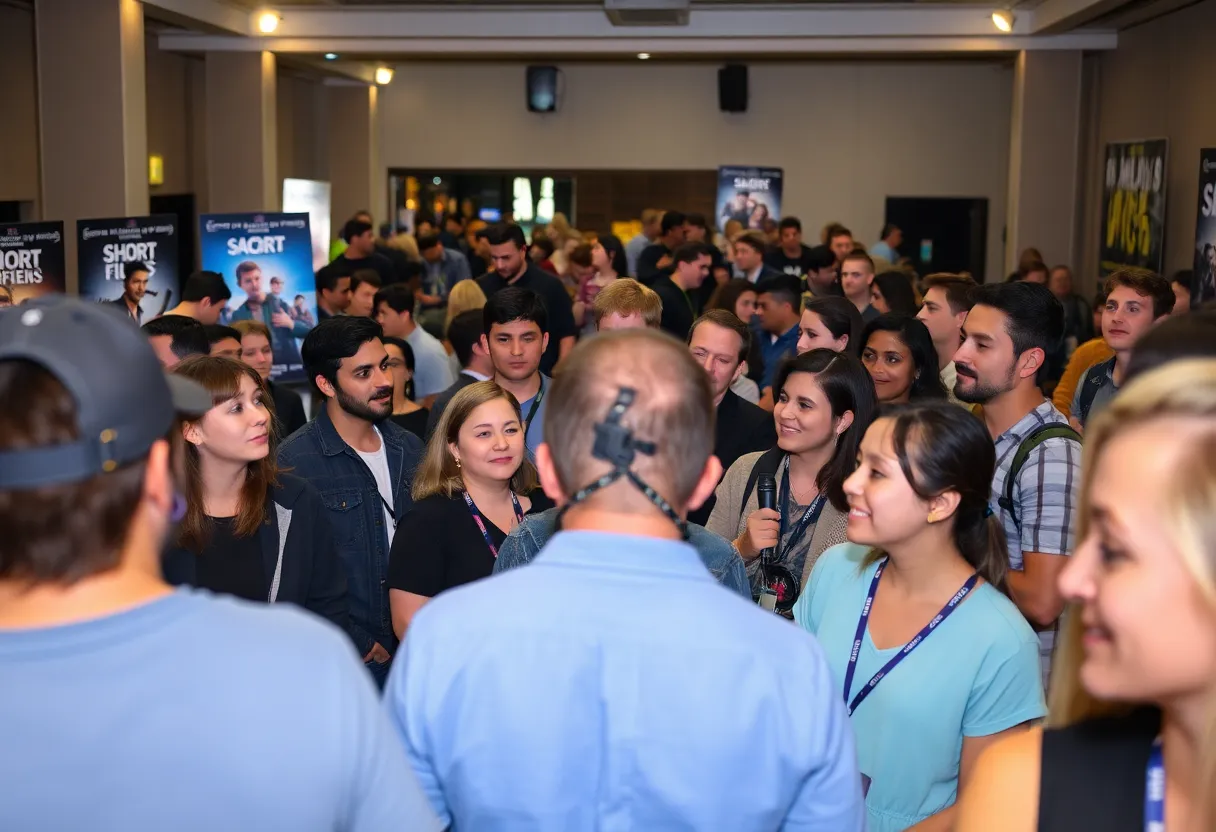 Festival attendees enjoying the San Antonio Film Festival