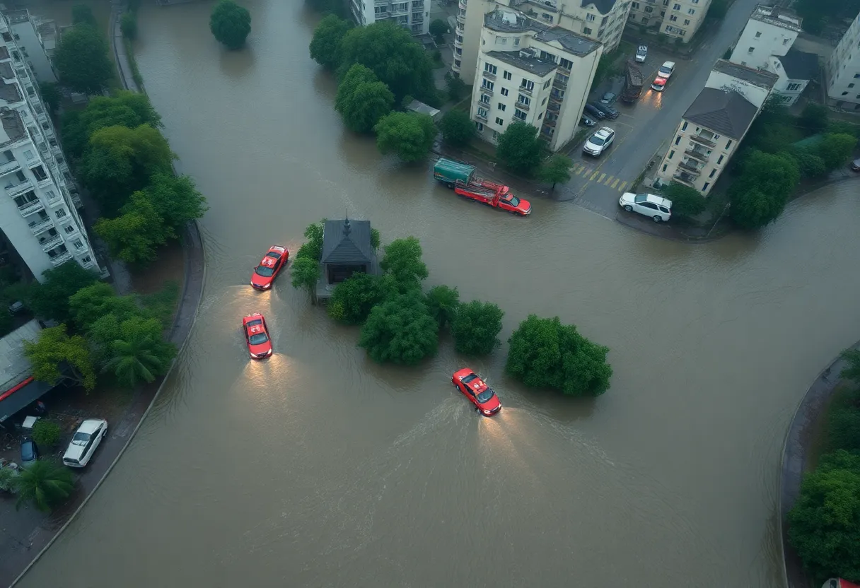Rescue operations during severe flooding in San Antonio