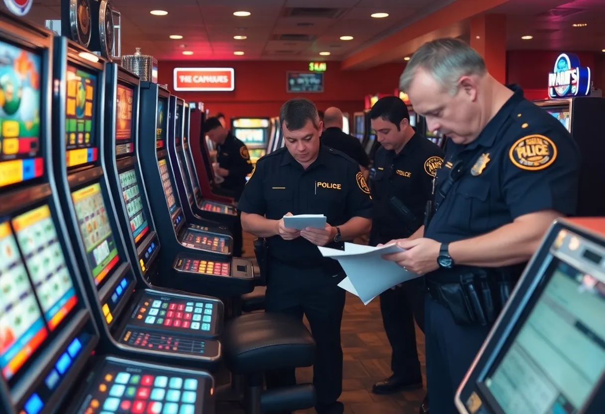 Gambling establishment raid by law enforcement in San Antonio