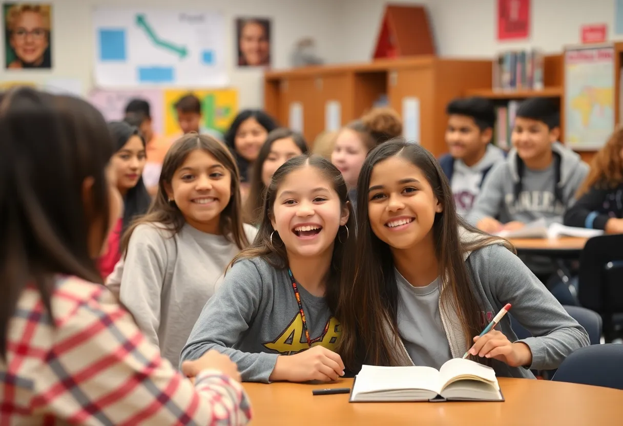 Students in a San Antonio high school classroom