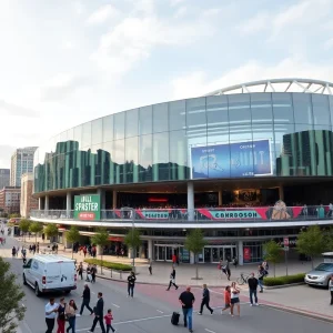 Conceptual design of the new sports arena in San Antonio