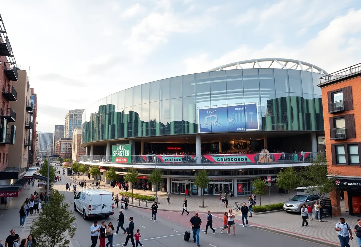 Conceptual design of the new sports arena in San Antonio