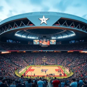 Construction of the new San Antonio Spurs arena