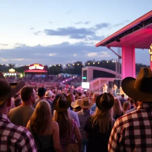 Crowd enjoying live music at the San Antonio Stock Show Rodeo