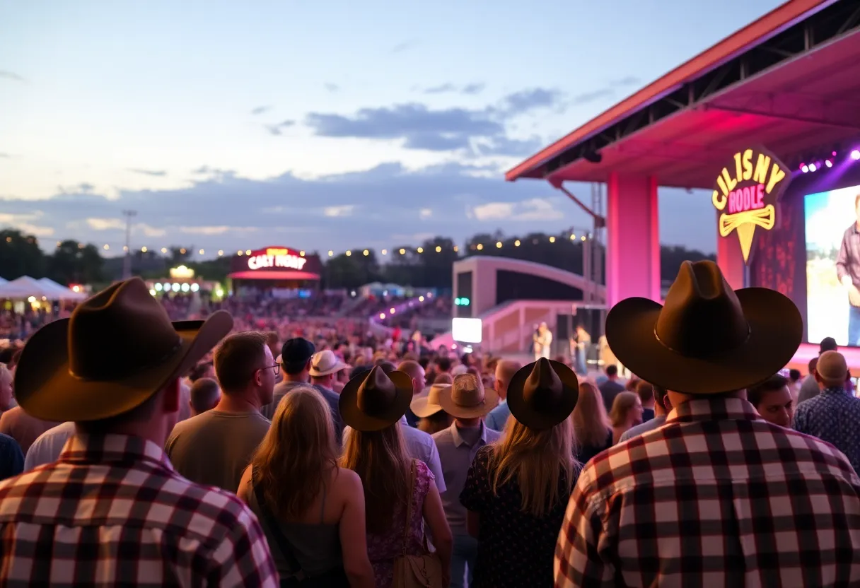 Crowd enjoying live music at the San Antonio Stock Show Rodeo