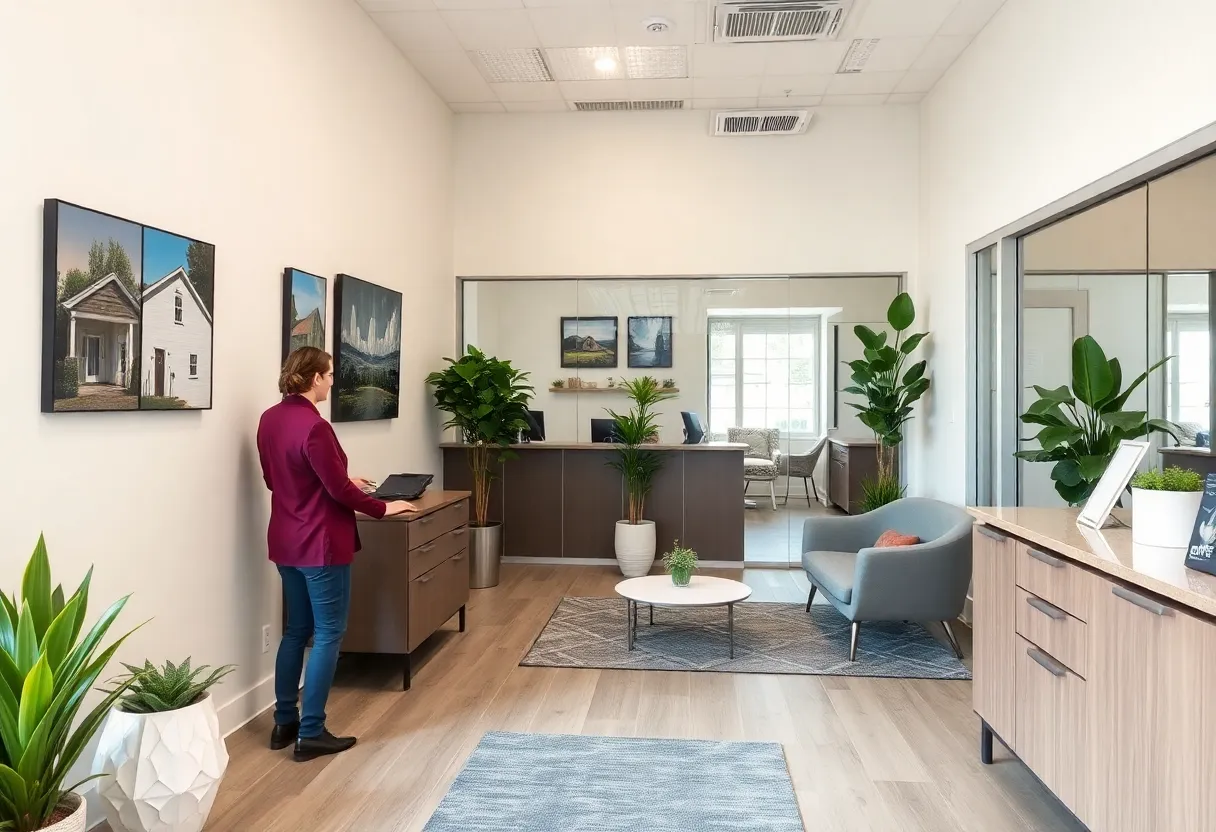 Interior of Sell Your San Antonio House office with a focus on customer service.