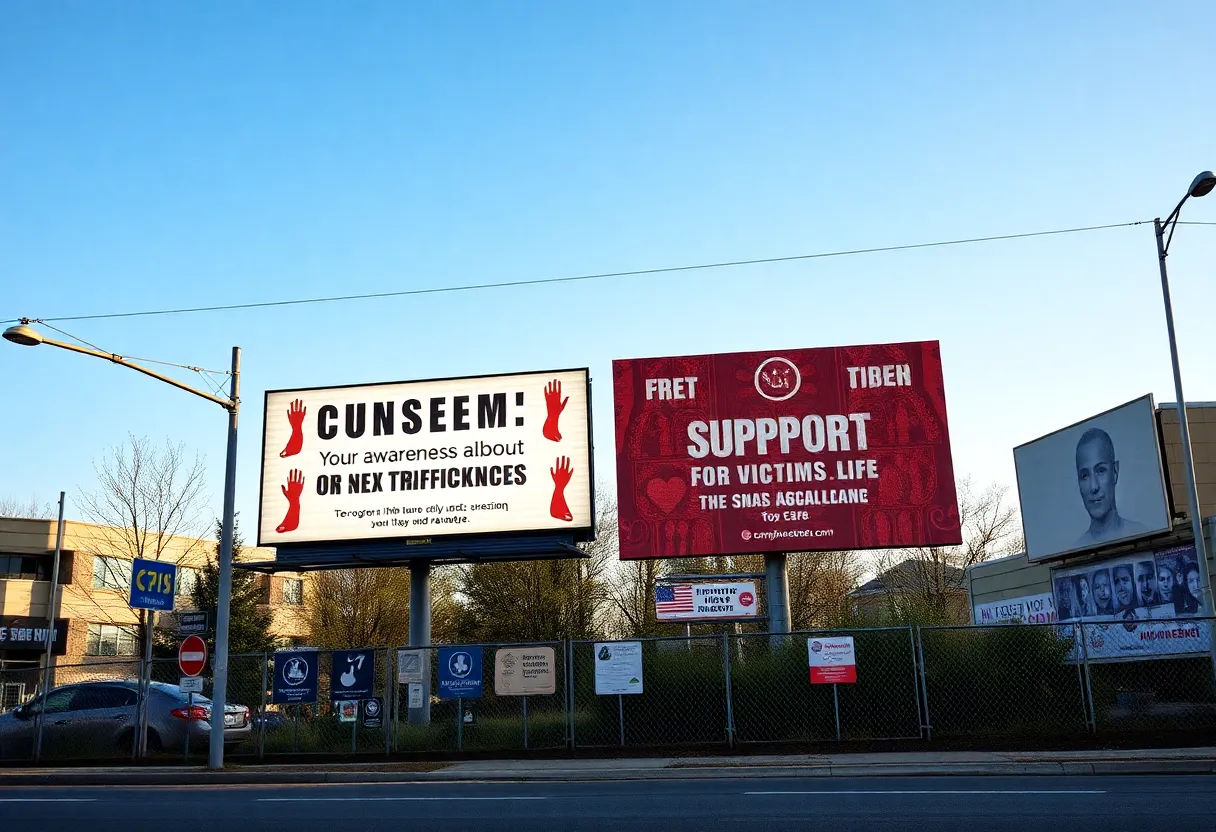 Billboard promoting sex trafficking awareness in San Antonio