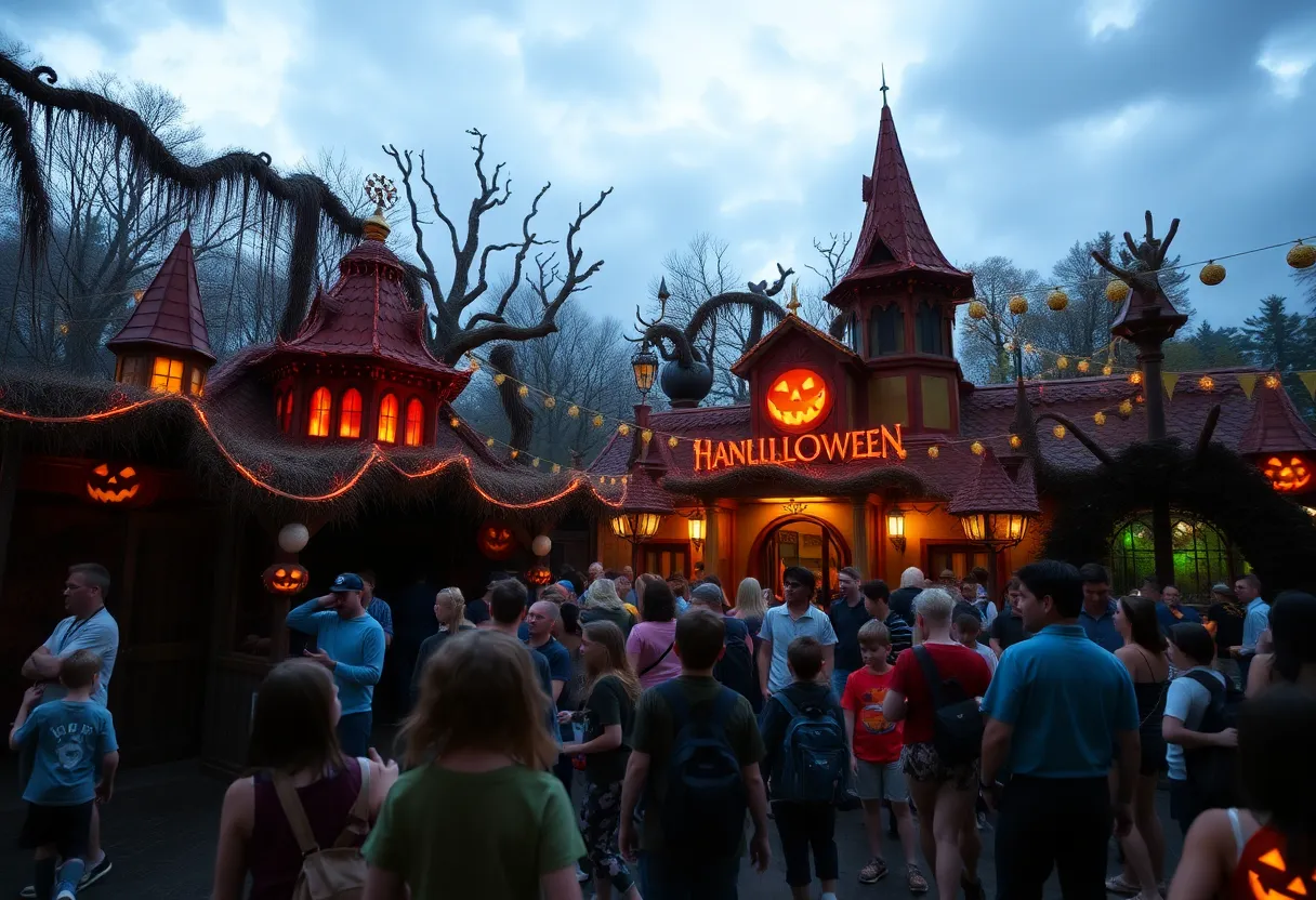 Fright Fest 2023 at Six Flags Fiesta Texas with haunted attractions and visitors enjoying the atmosphere