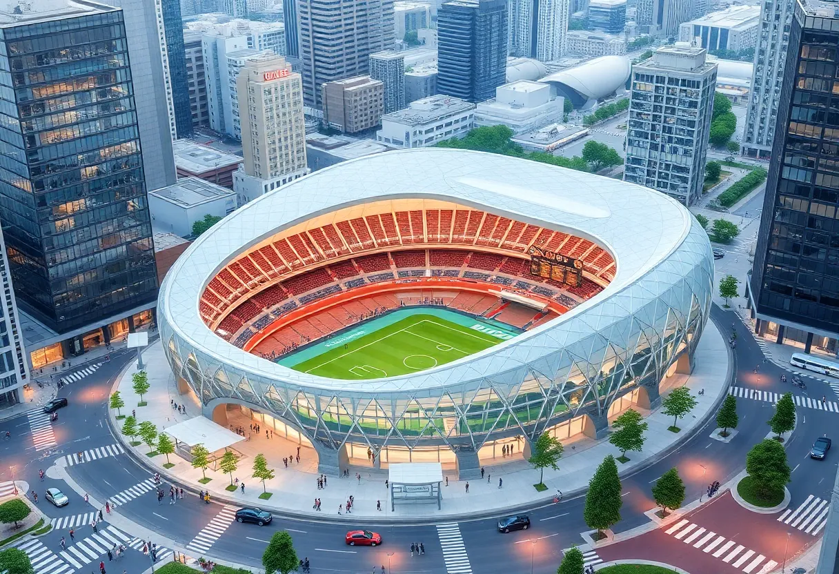 Conceptual design of the new San Antonio Spurs arena