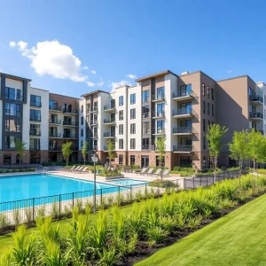 Luxury multifamily apartment complex Stateswood in Charlotte