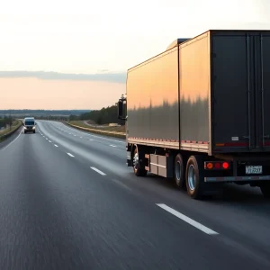 Autonomous truck operated by Steves & Sons on Texas highway