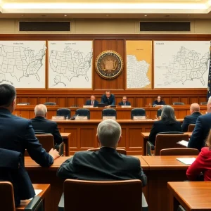 Supreme Court justices discussing Louisiana congressional districts.