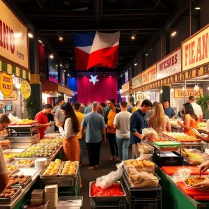 Crowd enjoying food at the Texas Eats Food Festival