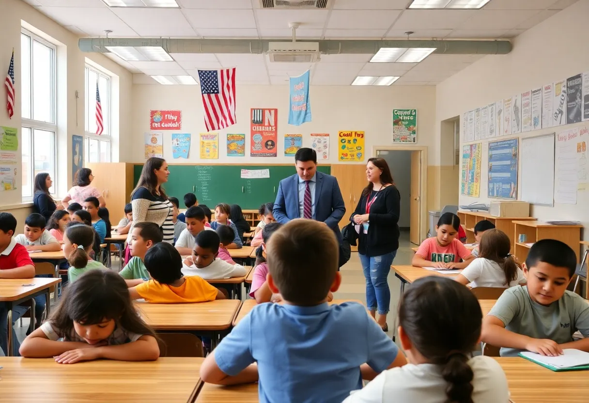 Students engaged in learning in a Texas classroom