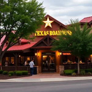 Exterior view of Texas Roadhouse restaurant in New Braunfels