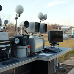 Weather forecasting equipment in Texas