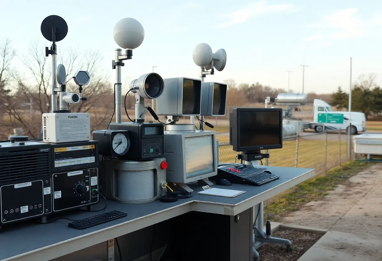 Weather forecasting equipment in Texas