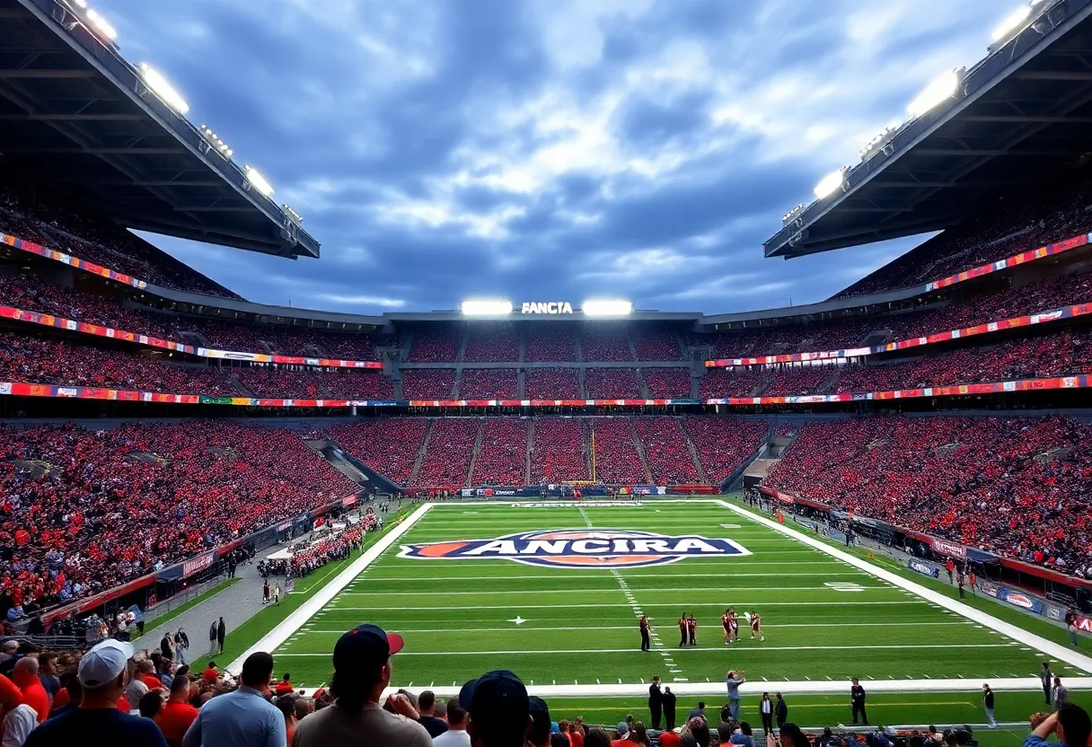 UTSA Football game at Alamodome featuring Ancira logo