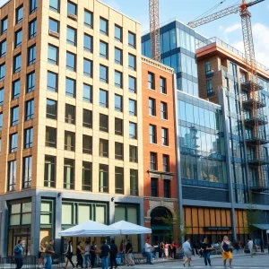 Construction site of the UTSA San Pedro II building in downtown San Antonio