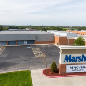 Closed Whataburger University with Marshalls renovation signs