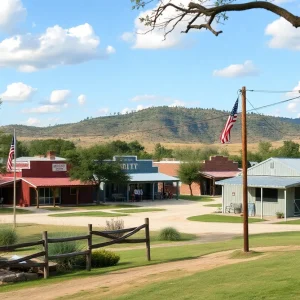 Community healthcare professionals engaging with residents in a small Texas town.