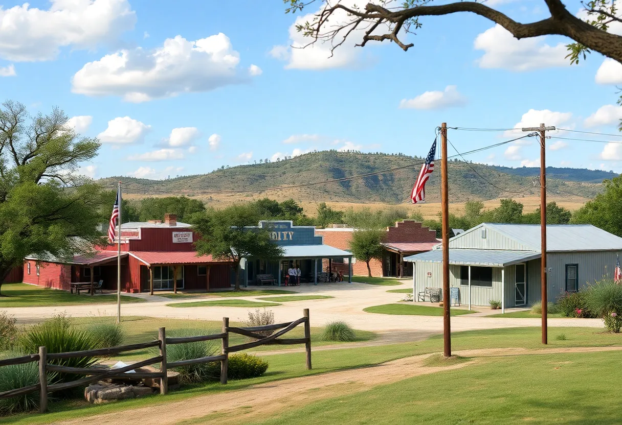 Community healthcare professionals engaging with residents in a small Texas town.