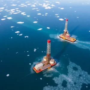 Drilling Rigs in West Harrison Bay