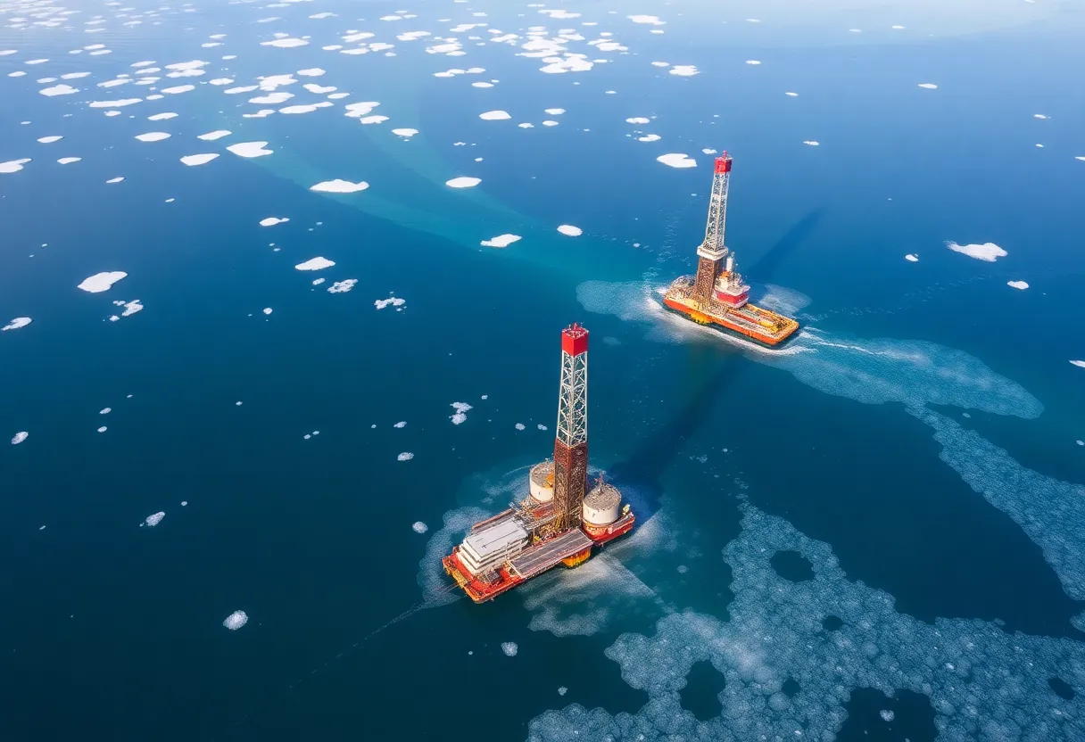 Drilling Rigs in West Harrison Bay