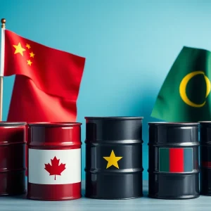 Symbolic representation of economic sanctions against Russian oil trade.