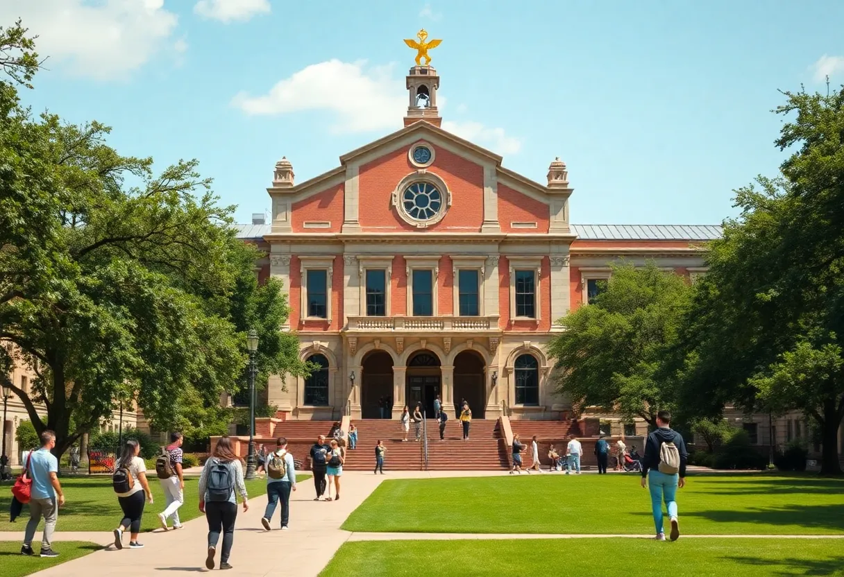 Trinity University beautiful campus in San Antonio, Texas.