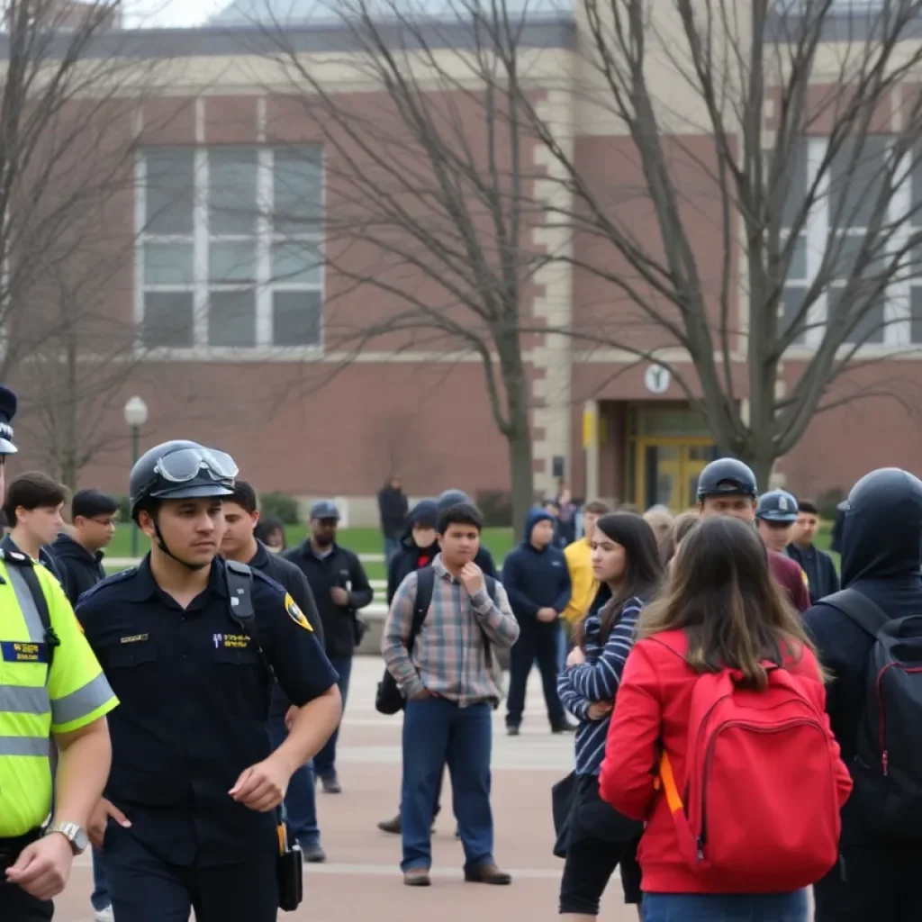 Police responding to an emergency alert at UT Health San Antonio.