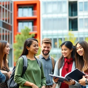 Students engaging in collaborative learning at UTSA campus
