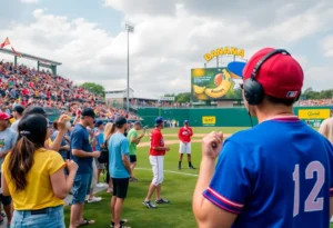 Fans enjoying a Banana Ball game in San Antonio
