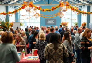 Community members celebrating during Chamber of Commerce Week in Boerne