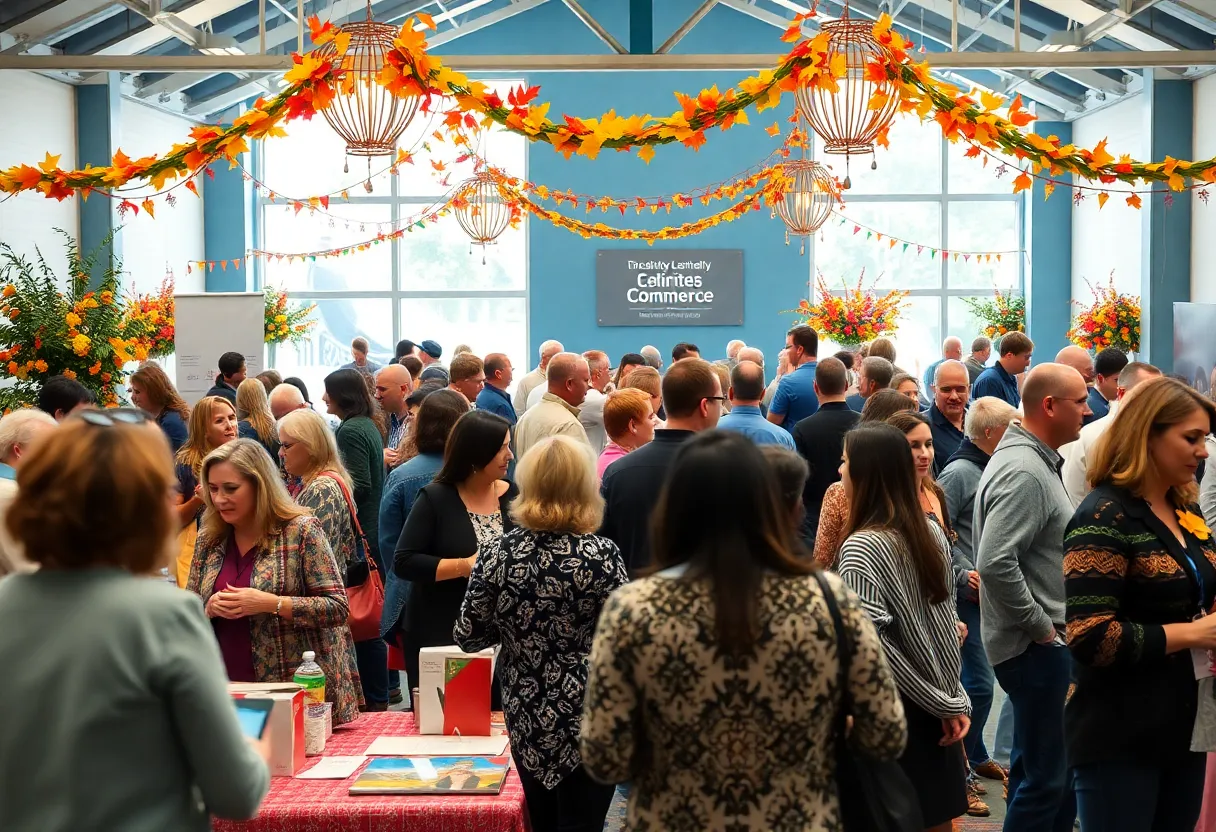 Community members celebrating during Chamber of Commerce Week in Boerne