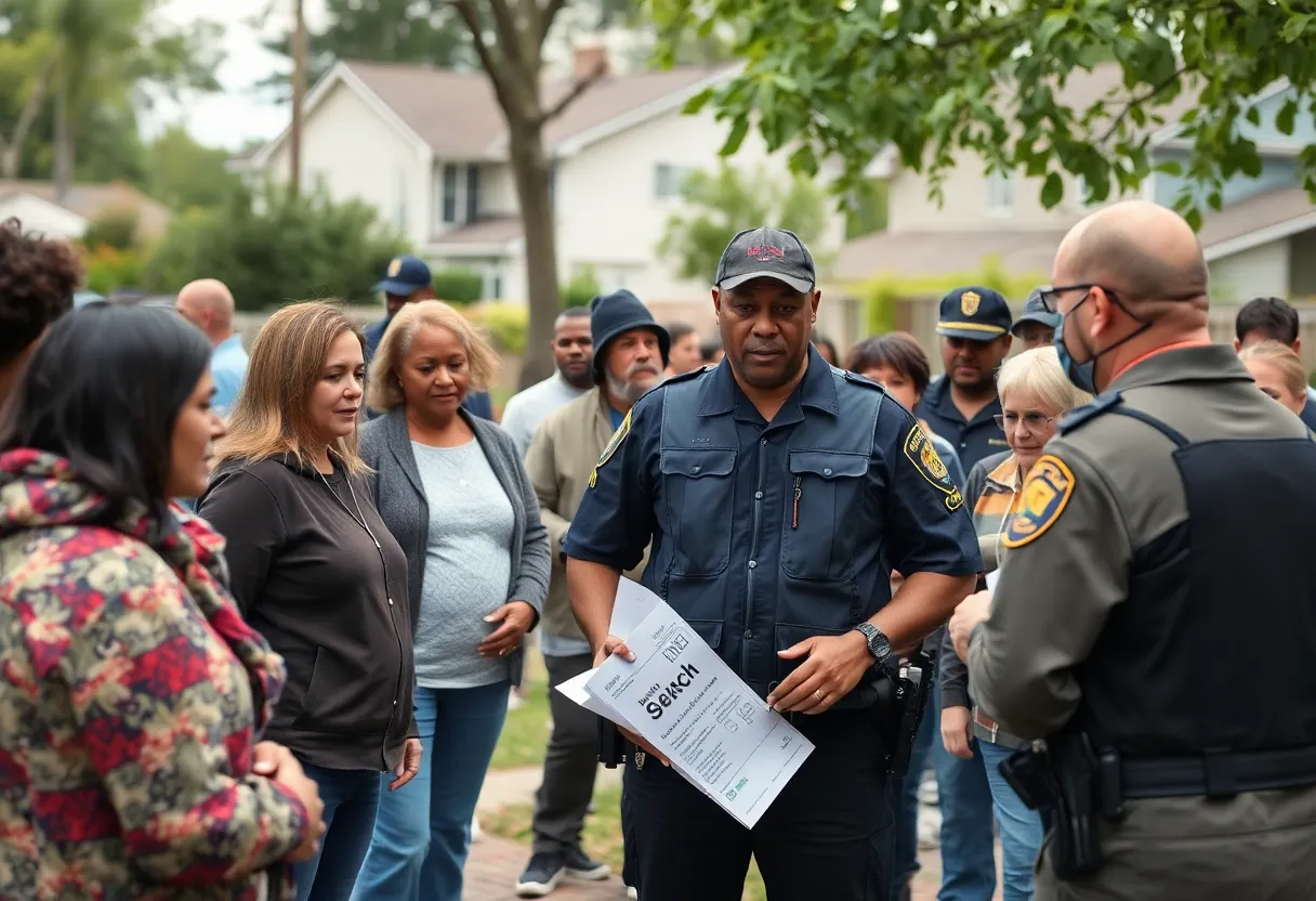 Community members and police looking for a missing person in San Antonio