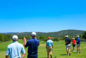 Golfers participating in the Fall Classic Tournament at Brackenridge Park Golf Course
