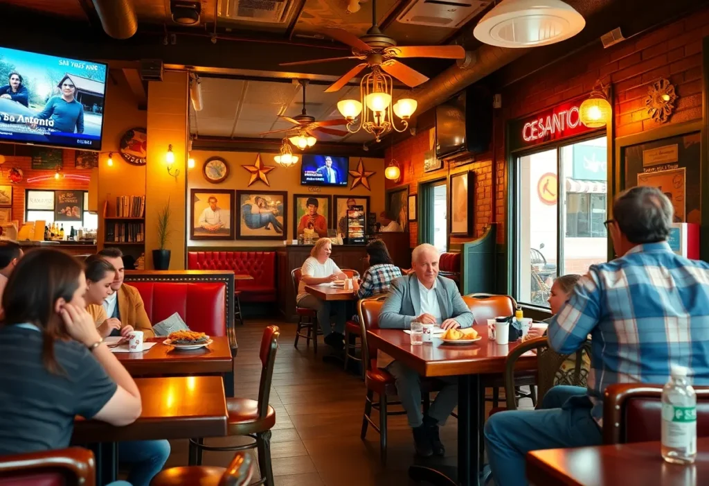Interior of Good Time Charlie's restaurant with empty tables and chairs, representing the closure of a beloved San Antonio establishment.