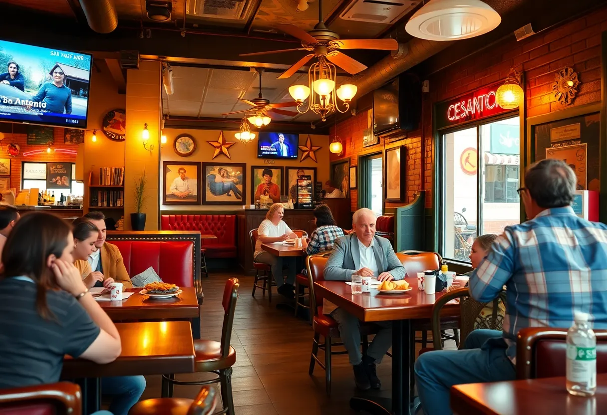 Interior of Good Time Charlie's restaurant with empty tables and chairs, representing the closure of a beloved San Antonio establishment.
