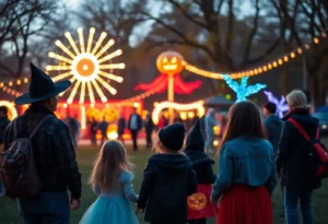 Families enjoying Halloween festivals in San Antonio
