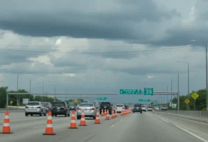 Lane closure on Interstate 35 in San Antonio