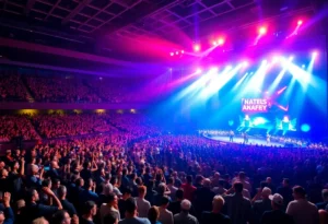 Crowd enjoying a concert at Kia Forum