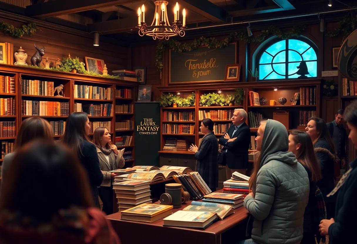 Book launch event for Martha Wells' Queen Demon at a bookstore