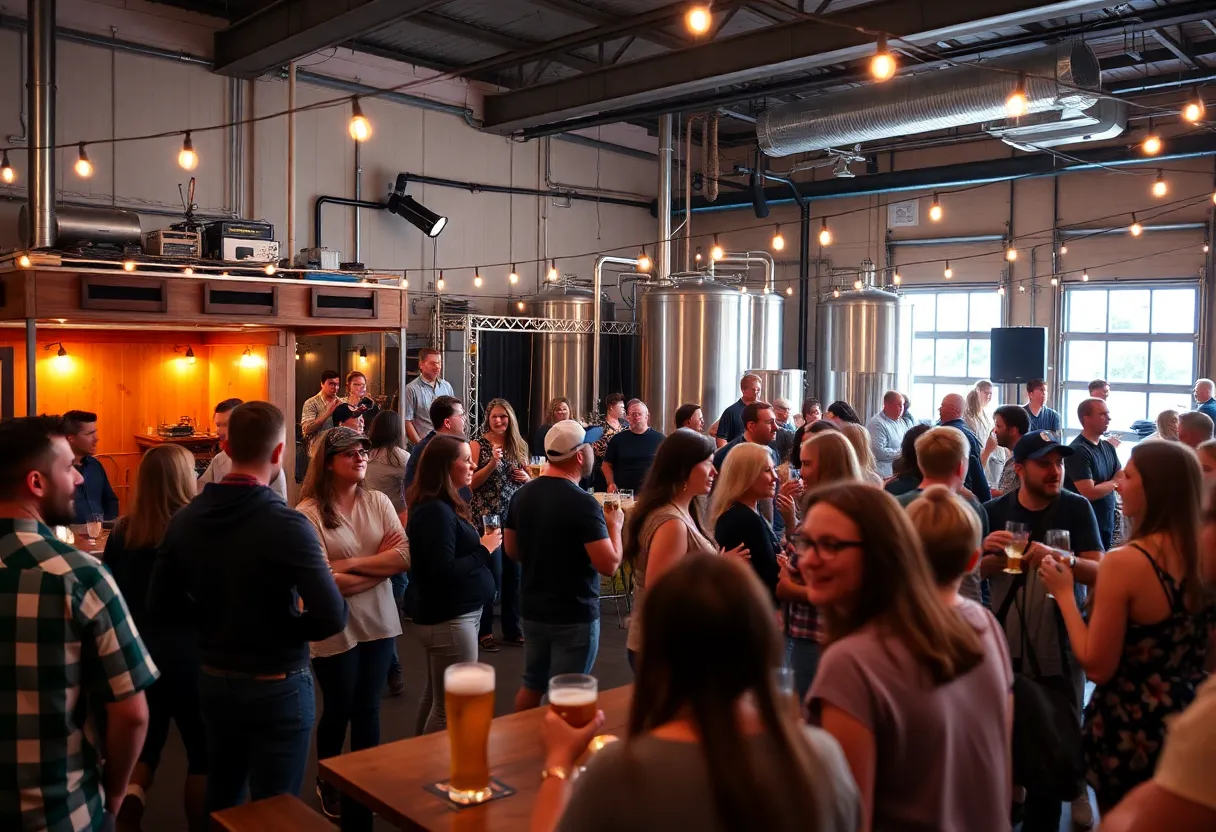 Guests enjoying craft beers at the Meanwhile Brewing pop-up event.