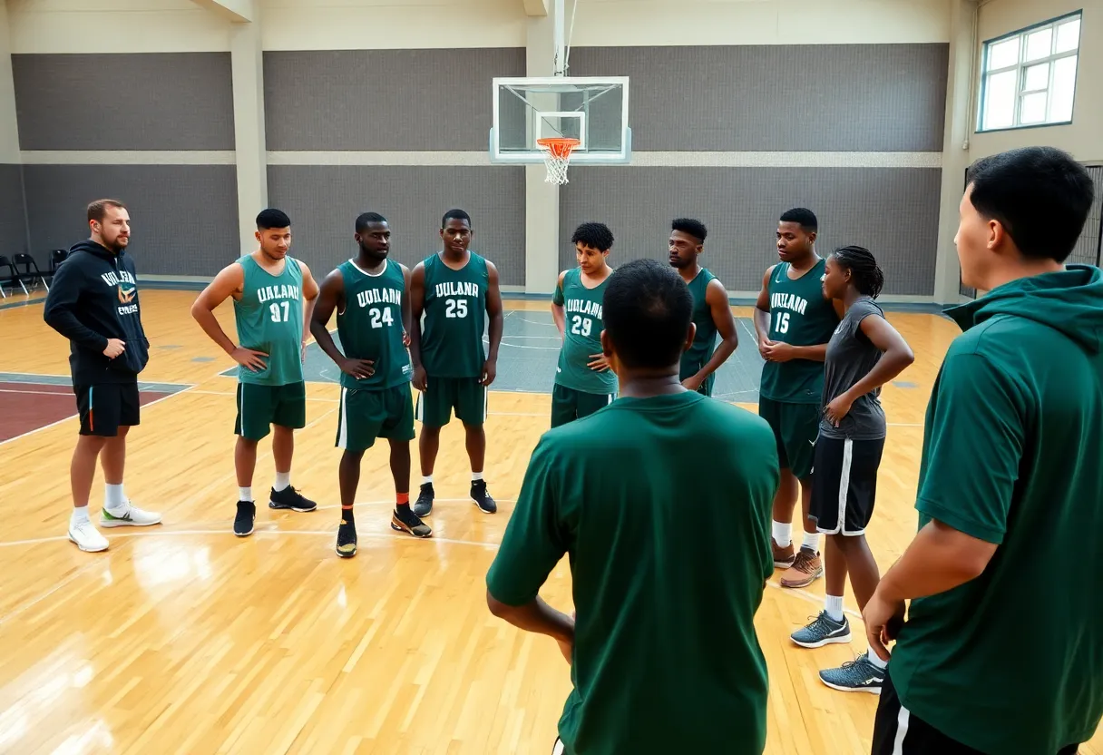 Mitch Johnson leading the Spurs in a practice session