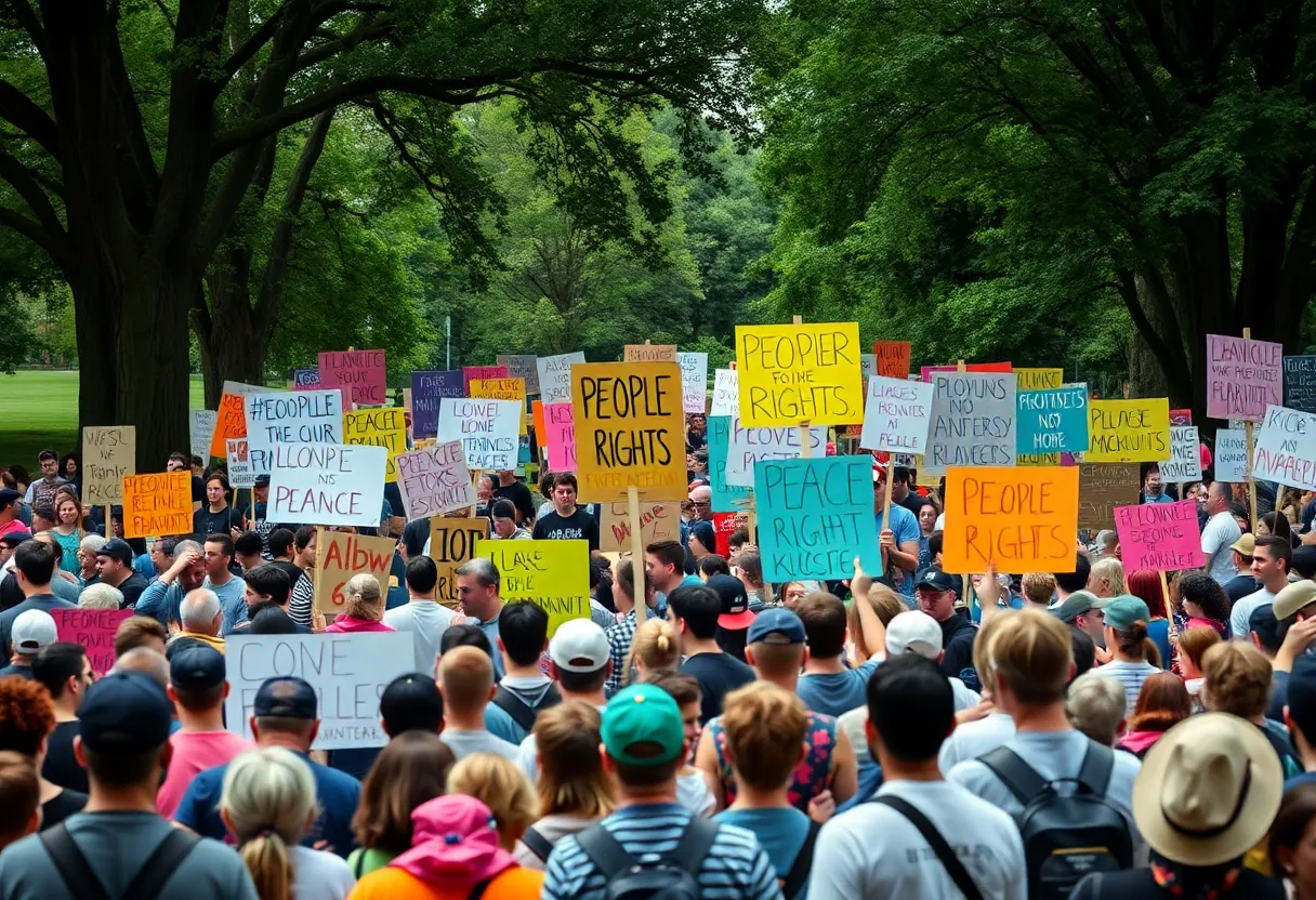 Crowd at San Antonio No Kings Protest